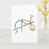 High Jump Stickman Karte (Gelbe Blume)