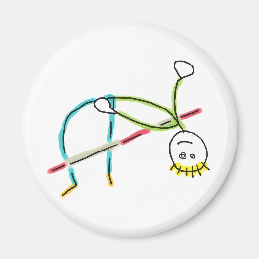 High Jump Stickman Magnet (Vorne)