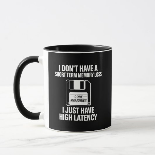 High-Latency-Retro-Tech-Computer-Humor Tasse (Links)