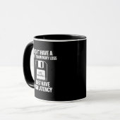 High-Latency-Retro-Tech-Computer-Humor Tasse (Vorderseite Links)
