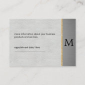 High Luxe mit Gold Trim / Monogramm Terminkarte (Rückseite)