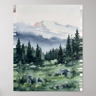 High Meadow Art Vintage-Malerei Poster