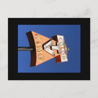 High Neon Style Schild Postkarte