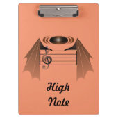 High Note Bat Favorite Song Klemmbrett (Vorderseite)