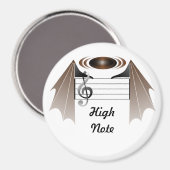 High Note Bat Favorite Song Magnet (Vorderseite/Rückseite)