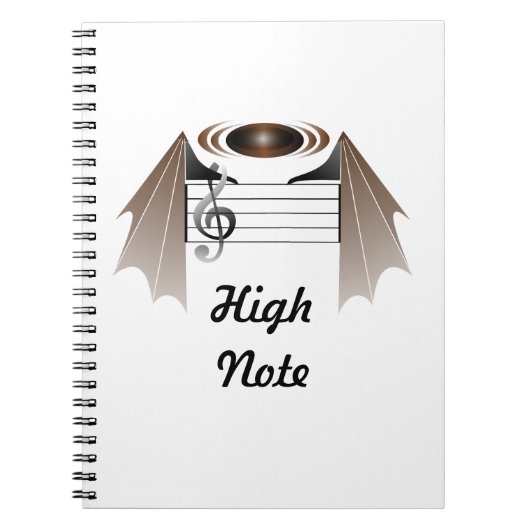High Note Bat Favorite Song Notizblock (Vorderseite)