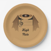 High Note Bat Favorite Song Pappteller (Vorderseite)