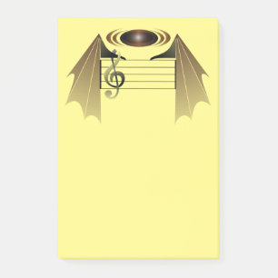 High Note Bat Favorite Song Post-it Klebezettel