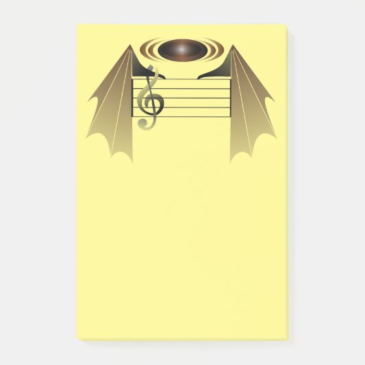 High Note Bat Favorite Song Post-it Klebezettel (Vorderseite)