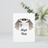 High Note Bat Favorite Song Postkarte (Stehend Vorderseite)