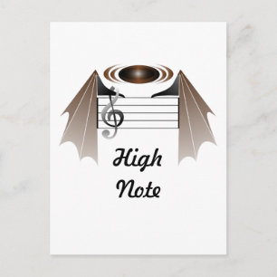 High Note Bat Favorite Song Postkarte