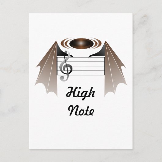 High Note Bat Favorite Song Postkarte (Vorderseite)