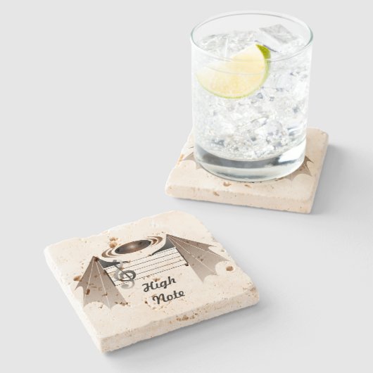 High Note Bat Favorite Song Steinuntersetzer (Seitenansicht)