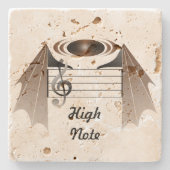 High Note Bat Favorite Song Steinuntersetzer (Vorderseite)