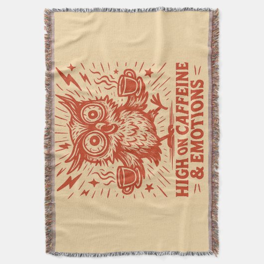 High on Caffeine & Emotions Decke (Vorderseite Vertikal)