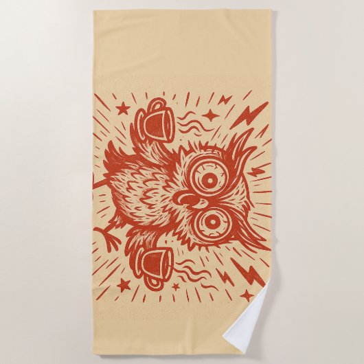 High on Caffeine & Emotions Strandtuch (Vorderseite)