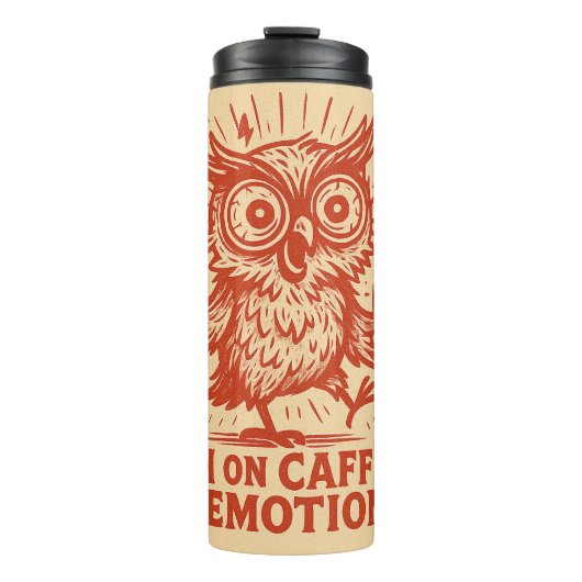 High on Caffeine & Emotions Thermosbecher (Vorderseite)