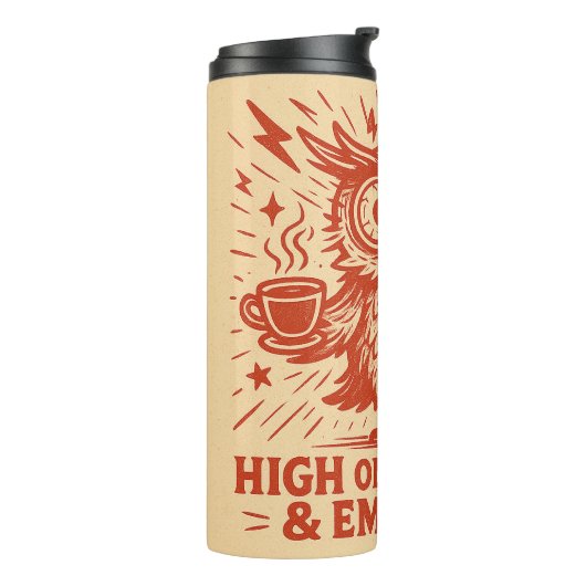High on Caffeine & Emotions Thermosbecher (Nach links gedreht)