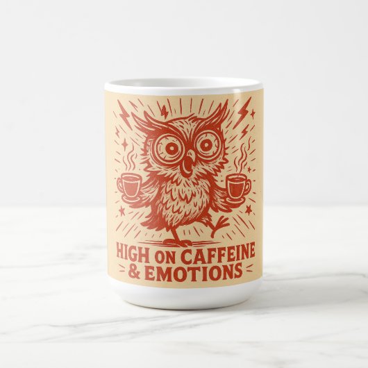 High on Kaffe und Emotionen Kaffeetasse (Mittel)