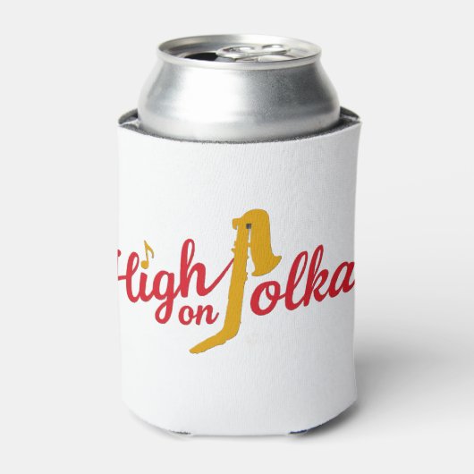 High on Polkas Logo Can Cooler Dosenkühler (Kanne Vorderseite)