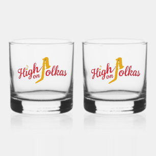High on Polkas Logo Trinkglas-Set Whiskyglas