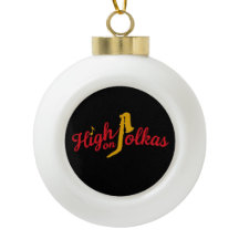 High on Polkas-Schneeflocken-Ornament mit Rahmen