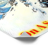 HIGH ON SNOW-COVERED MOUNTAIN POSTER (Ecke)