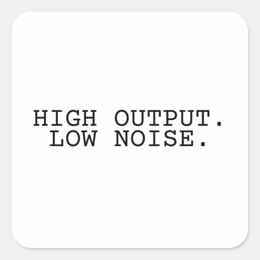 High Output Low Noise Quadratischer Aufkleber (Vorderseite)