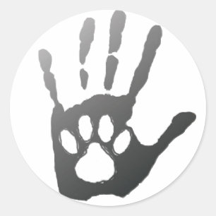 High Paw Runder Aufkleber