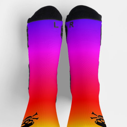 High Performance Socken aus schwarzem Schädel (Oben)