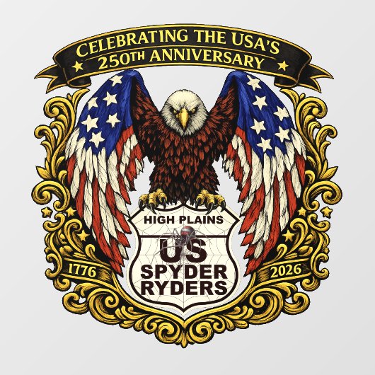 High Plains Chapter - Aufkleber Adler USA250 (Blatt)