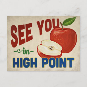 High Point North Carolina Apfel - Vintage Reise Postkarte