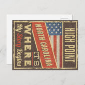 High Point North Carolina Postkarte (Vorne/Hinten)
