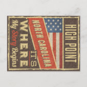 High Point North Carolina Postkarte (Vorderseite)
