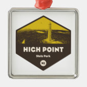High Point Staat Park New Jersey Ornament Aus Metall (Vorne)