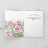 High-Poly Peony Birthday Card Karte (Innenseite)