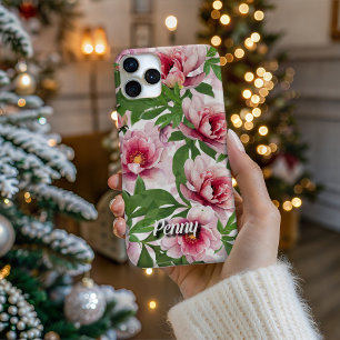 High-Poly-Pfingstrosengarten - Künstlerische Handy iPhone 16 Pro Hülle