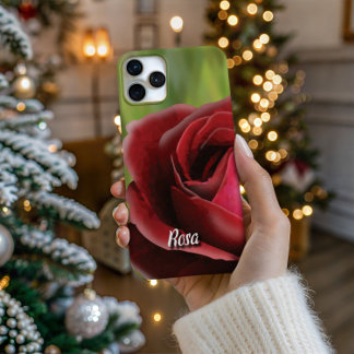 High-Poly-Rose in voller Blüte - Künstlerische Han iPhone 16 Pro Hülle