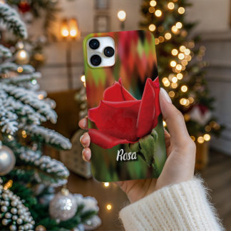 High-Poly-Rosenknospe - Künstlerische geometrische iPhone 16 Pro Hülle