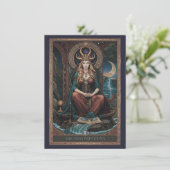 High Priestess Tarot Art Flat Thank You Card Dankeskarte (Stehend Vorderseite)