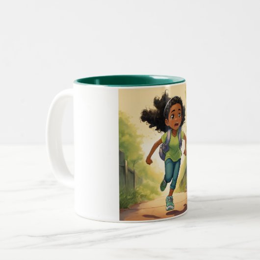 #High quality Custom Stickers for Cup Zweifarbige Tasse (Vorderseite Links)