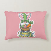 High-quality "Hoppy Easter" gnome illustration Dekokissen (Vorderseite)