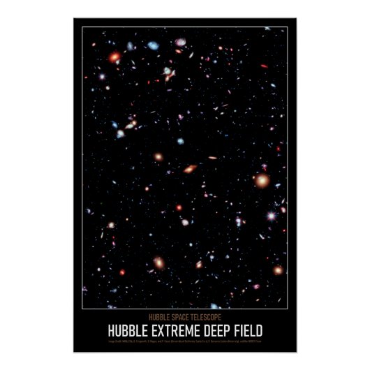High-Res Astronomie Hubble Extreme Deep Field Poster (Vorderseite)