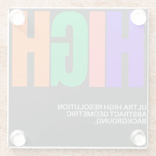 High-Resolution Abstract Art Glasuntersetzer (Rückseite)