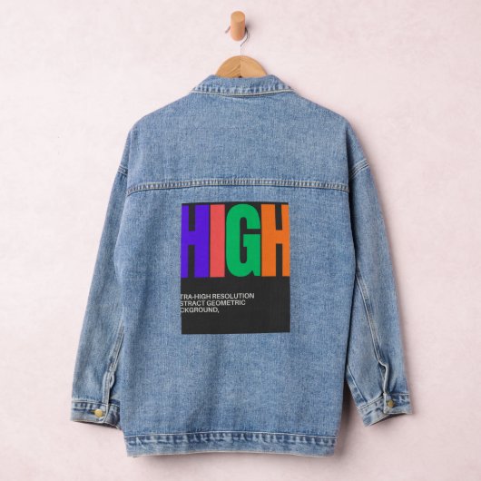 High-Resolution Abstract Art Jeansjacke (Hangar)