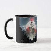 High-rise building behind the mountains tasse (Links)