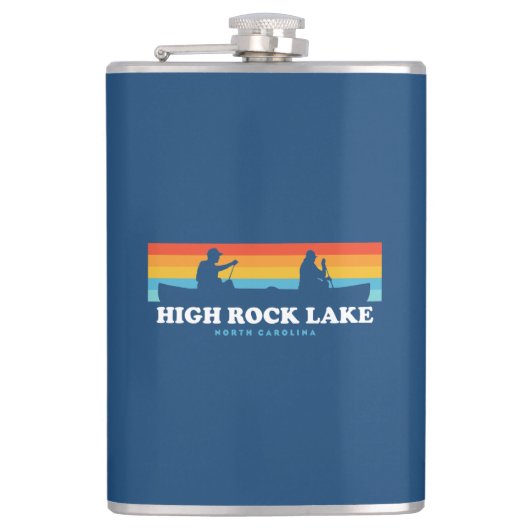 High Rock Lake North Carolina Canoe Flachmann (Vorderseite)