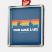 High Rock Lake North Carolina Canoe Ornament Aus Metall (Links)