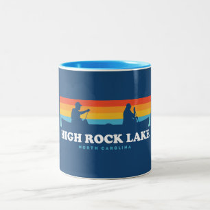 High Rock Lake North Carolina Kanu Zweifarbige Tasse