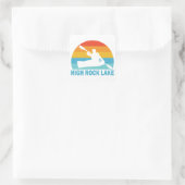 High Rock Lake North Carolina Kayak Quadratischer Aufkleber (Tasche)